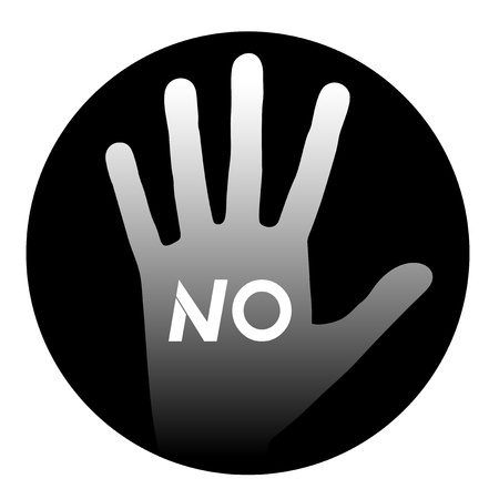 No hand iconのイラスト素材