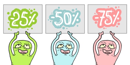Color offer messageのイラスト素材