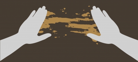 Hand paint artのイラスト素材