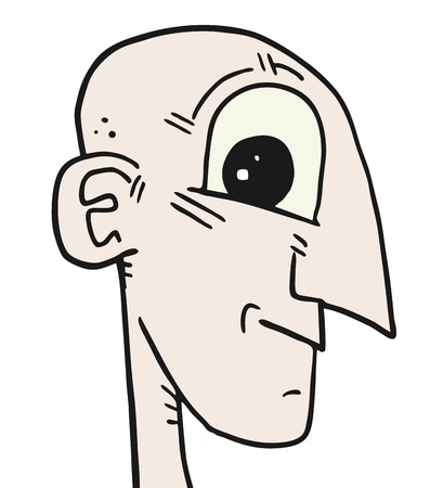 Funny face manのイラスト素材