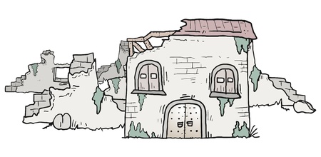 Ruins houseのイラスト素材