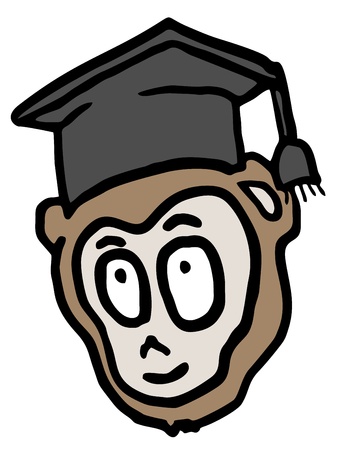 Funny education faceのイラスト素材