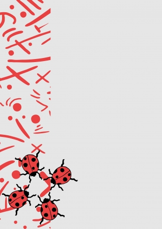 Fashion ladybug backgroundのイラスト素材