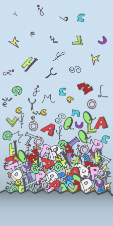 Color art alphabet cardのイラスト素材