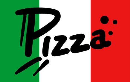Pizza flagのイラスト素材