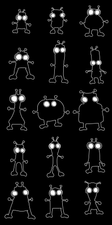 Many dark aliens