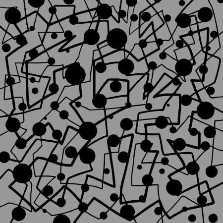 Black abstract lines compositionのイラスト素材