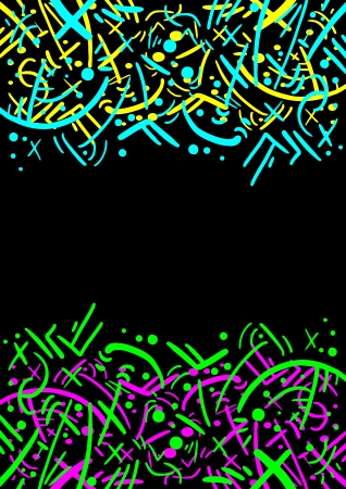 Lines color art compositionのイラスト素材