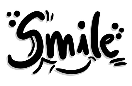 Smile stickerのイラスト素材