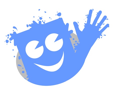 Hand smile splashのイラスト素材