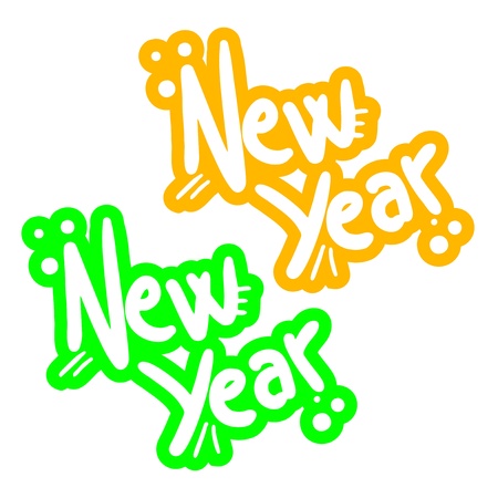 New year graffitiのイラスト素材