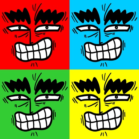 Color faces expressionのイラスト素材