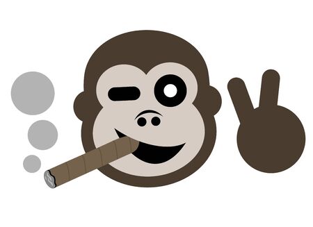 Funny smokeのイラスト素材