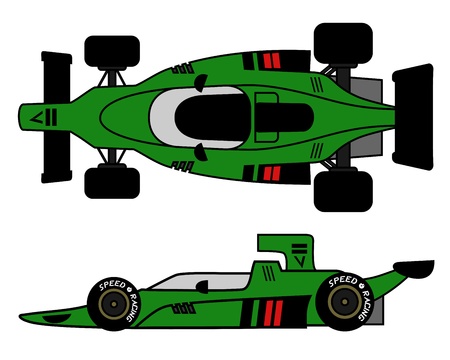 Retro racing sport carのイラスト素材