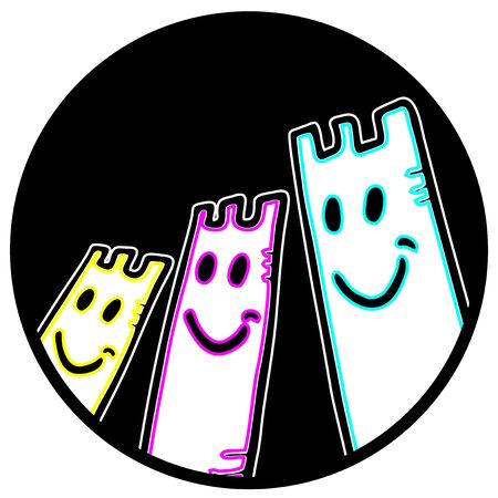 Smile color art puppetのイラスト素材