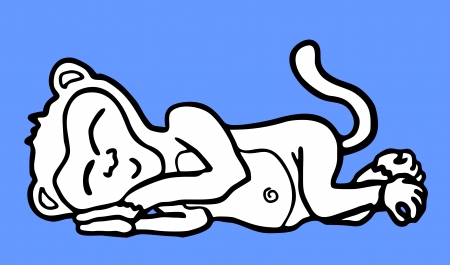 Sleep monkeyのイラスト素材