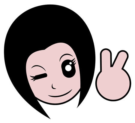 Happy girlのイラスト素材