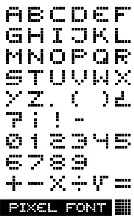 Pixel fontのイラスト素材