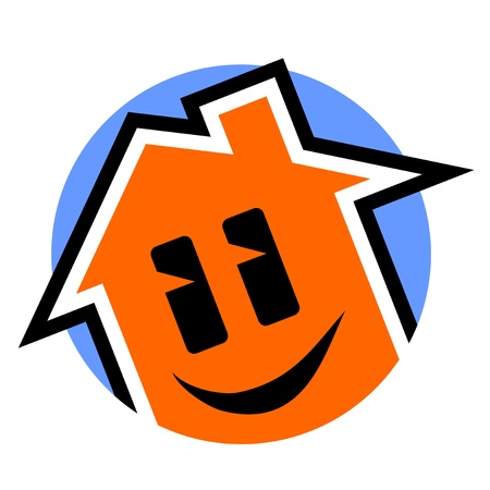 Smile house iconのイラスト素材