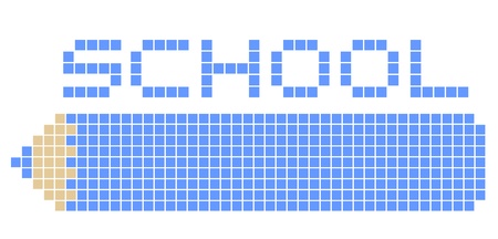 Pixel school pencilのイラスト素材
