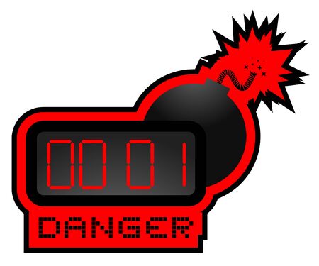 Danger bombのイラスト素材