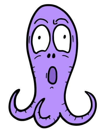 Surprise octopusのイラスト素材