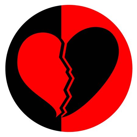 Broken valentine day emblemのイラスト素材