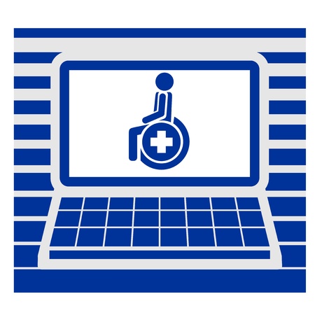 Health screen computerのイラスト素材