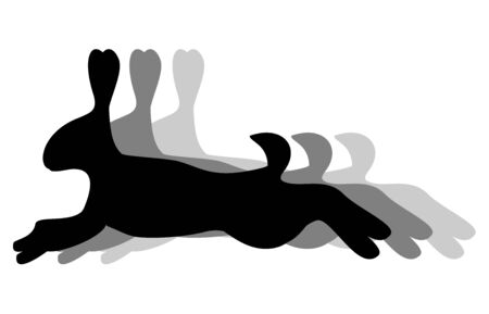 Speed rabbit drawのイラスト素材