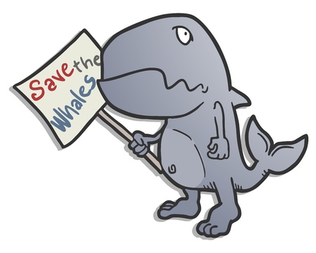 Save the whalesのイラスト素材