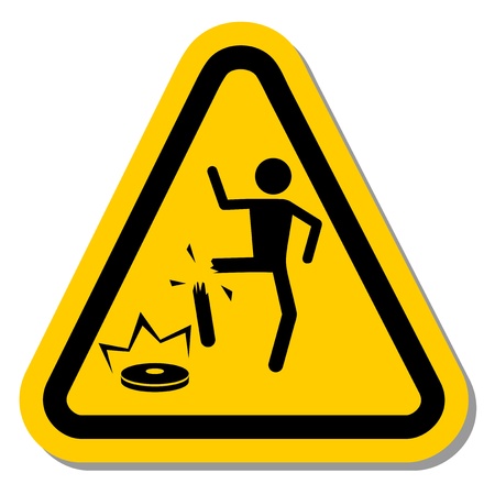 Danger mine zoneのイラスト素材