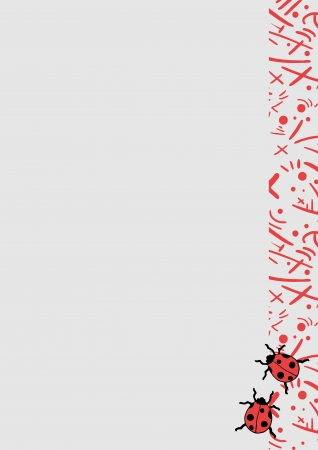 Creative ladybug backgroundのイラスト素材