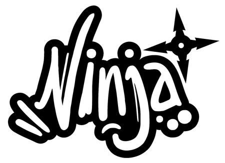 Ninja graffitiのイラスト素材