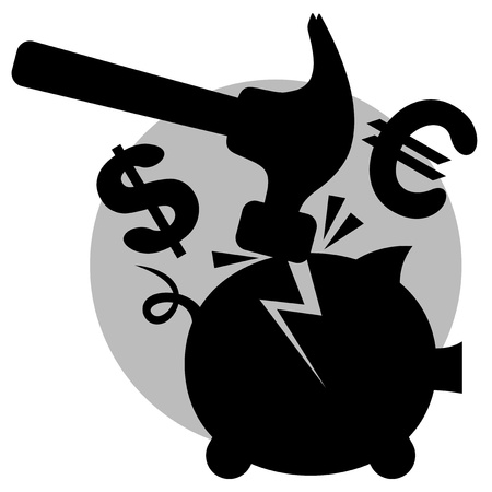 Money crisisのイラスト素材