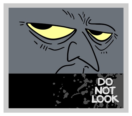 Do not look face expressionのイラスト素材