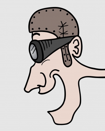 Crazy man expressionのイラスト素材