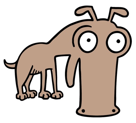 Funny dog drawのイラスト素材