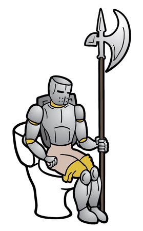 Comedy warrior toiletのイラスト素材