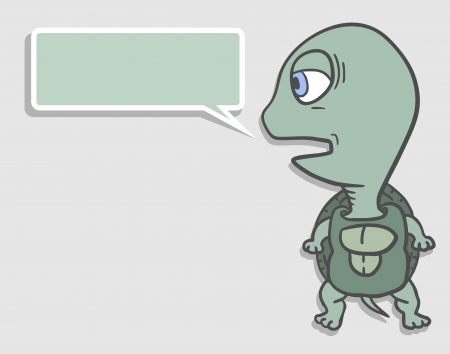 Funny turtle illustrationのイラスト素材