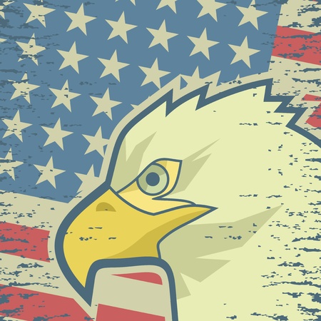 Vintage American patriotのイラスト素材