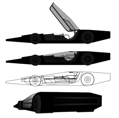 Future car designのイラスト素材