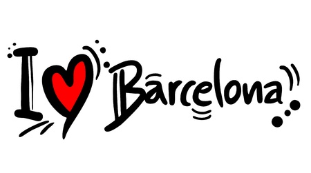 I love Barcelonaのイラスト素材