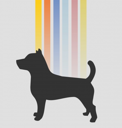 Color art dogのイラスト素材