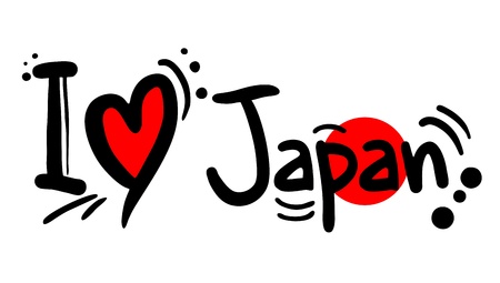 I love Japanのイラスト素材