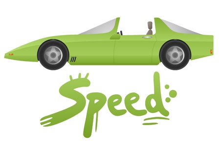 Speed carのイラスト素材