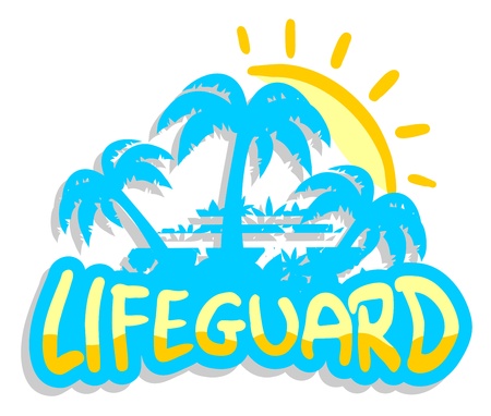 Lifeguard sun stickerのイラスト素材