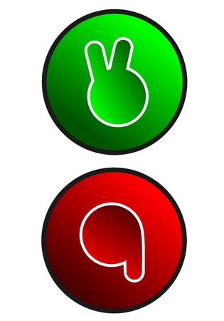 Like and dislike buttonsのイラスト素材
