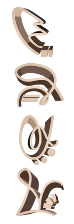 Abstract art symbol designのイラスト素材