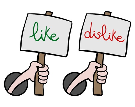 Like and dislike messagesのイラスト素材