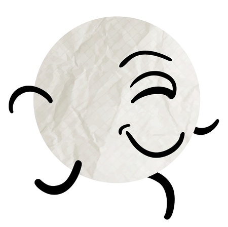 Happy face stickerのイラスト素材